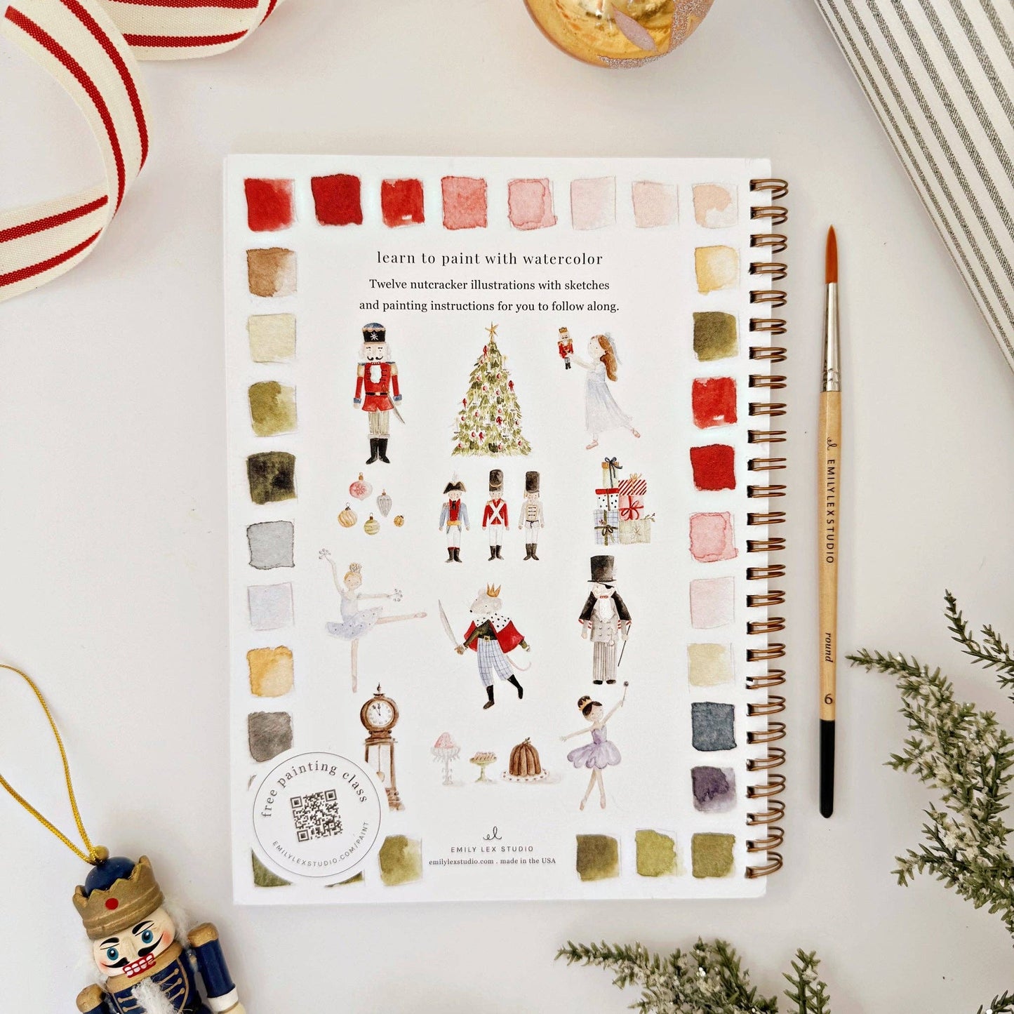 Nutcracker watercolor workbook - Market 12