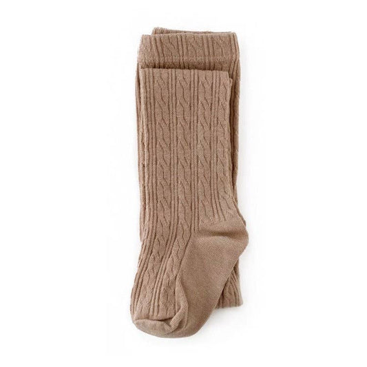 Oat Cable Knit Tights - Market 12
