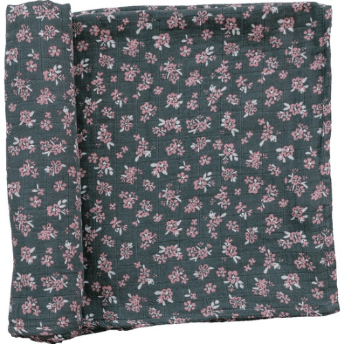 Olive Bloom Muslin Swaddle Blanket - Market 12