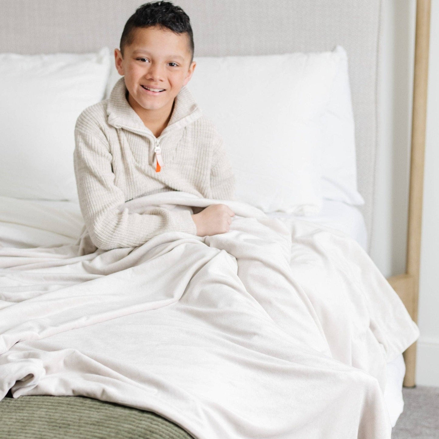 Olive Checkered MINKY STRETCH RECEIVING BLANKETS - Market 12