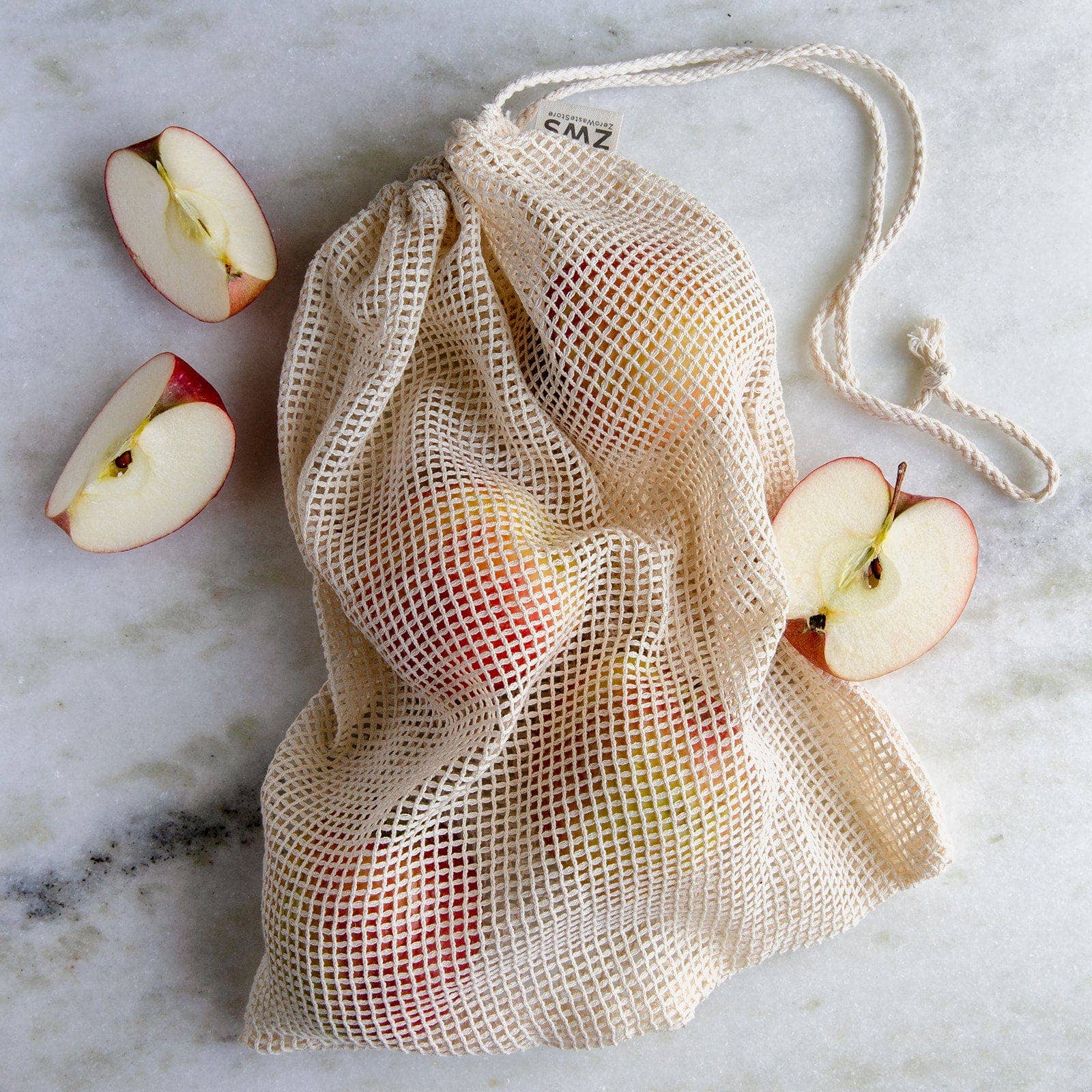 Organic Cotton Mesh Produce Bag: Natural, 1 Large - Market 12