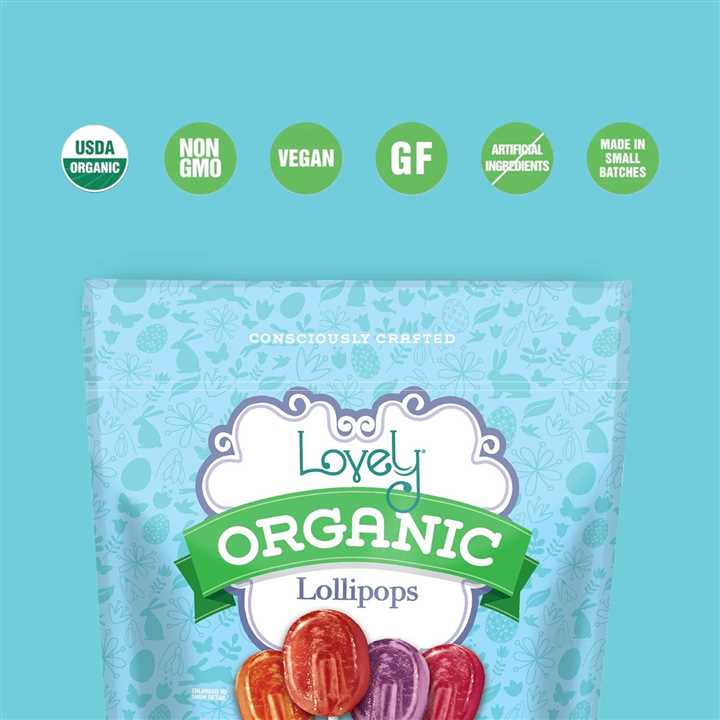Organic Lollipops: Blue - Market 12