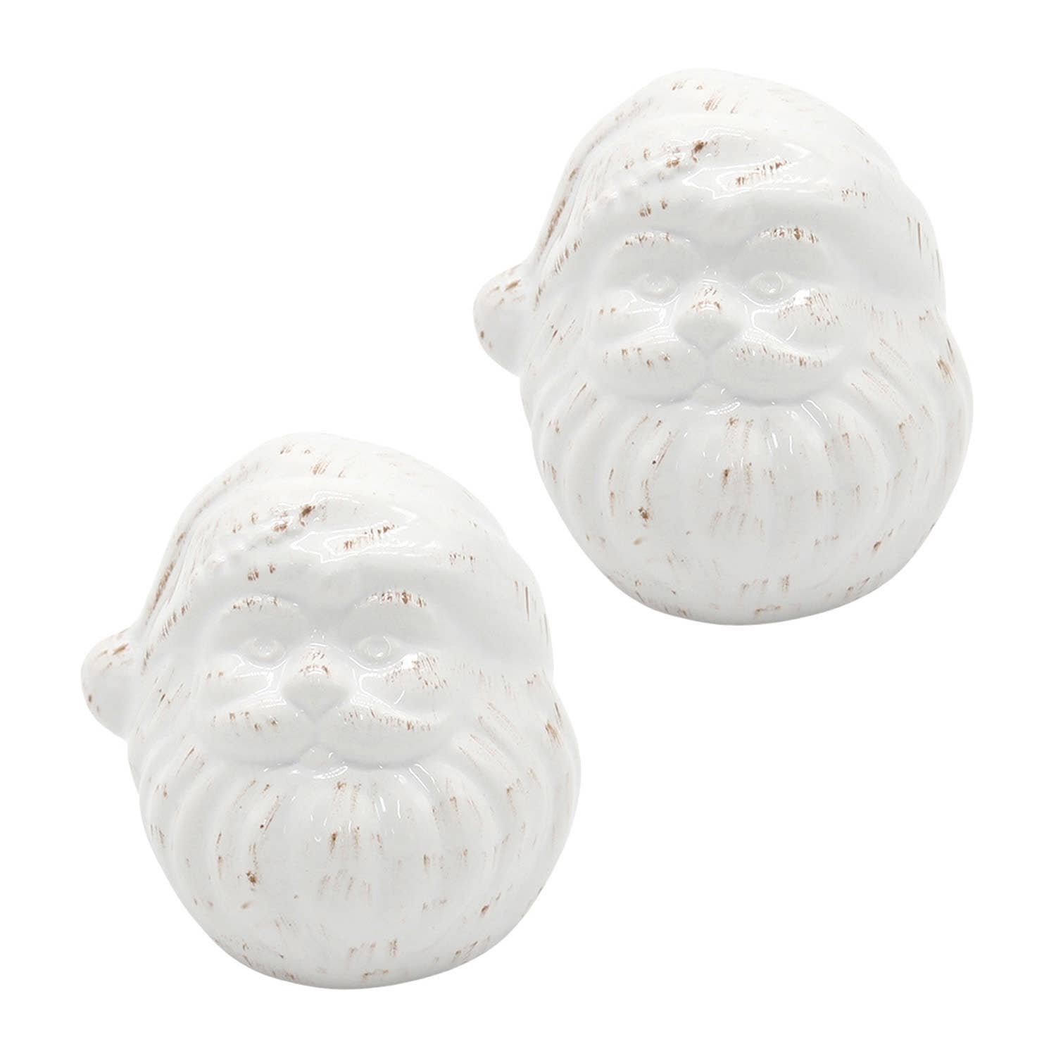 Distressed White Santa Christmas Decor