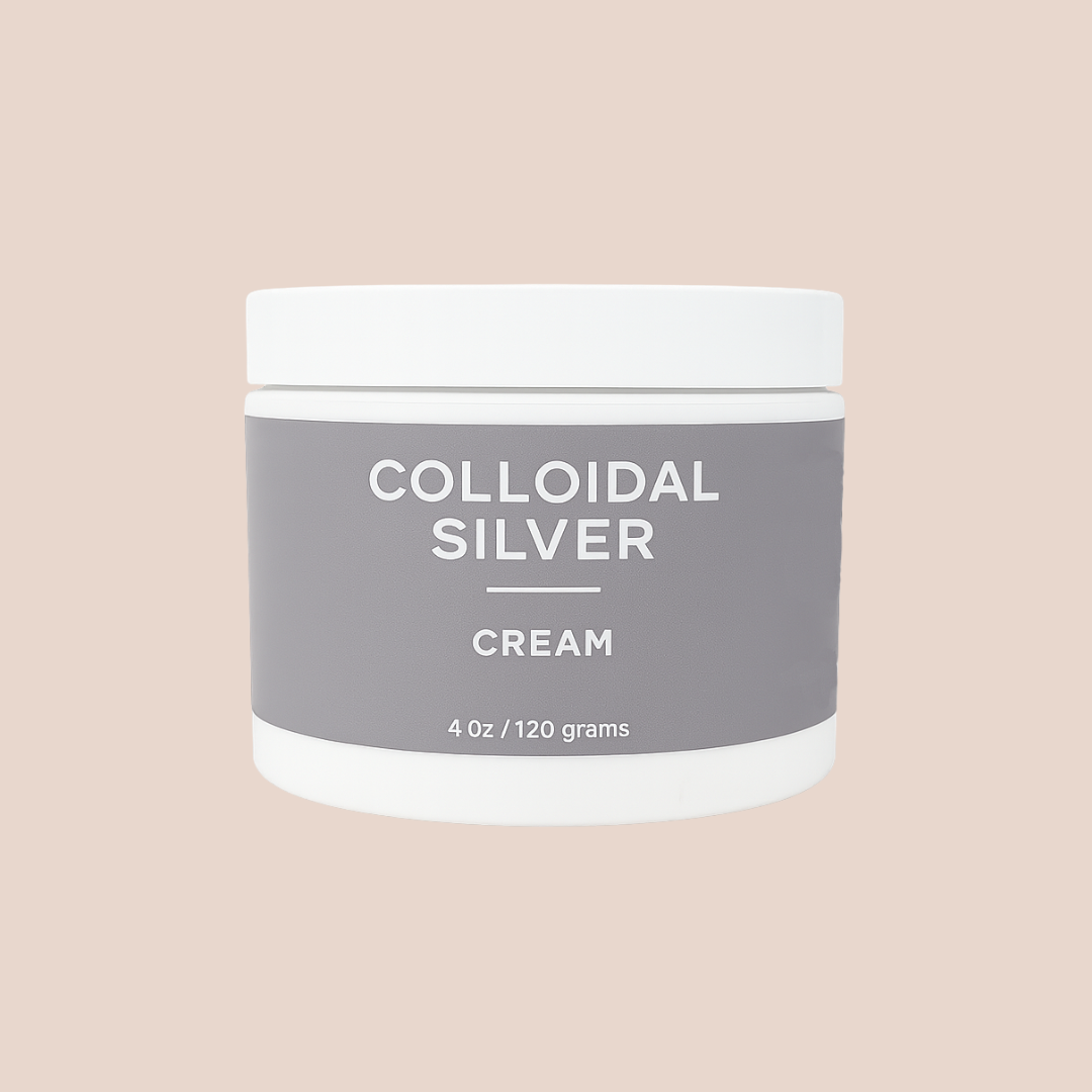 4oz Colloidal Silver Organic Cream | antibacterial + eczema: 4oz