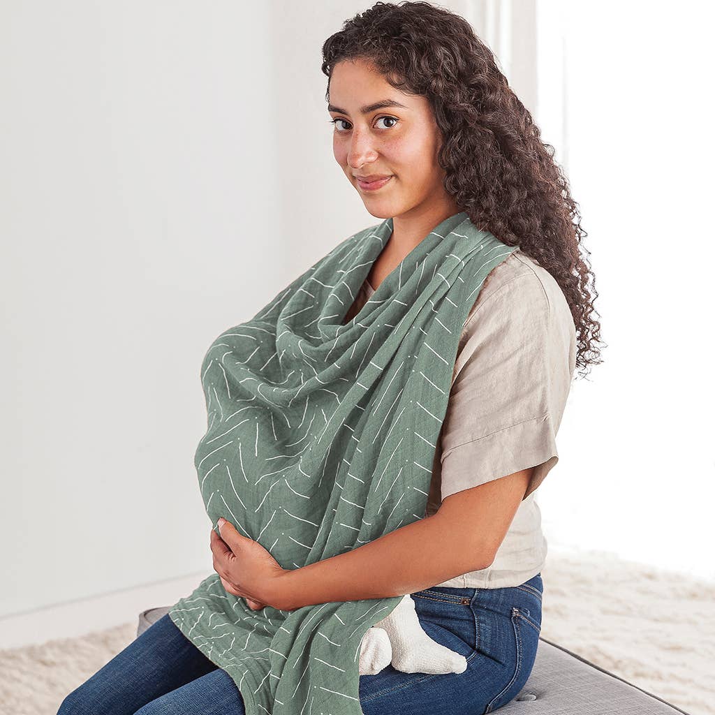 Sage Mudcloth Breastfeeding Boss