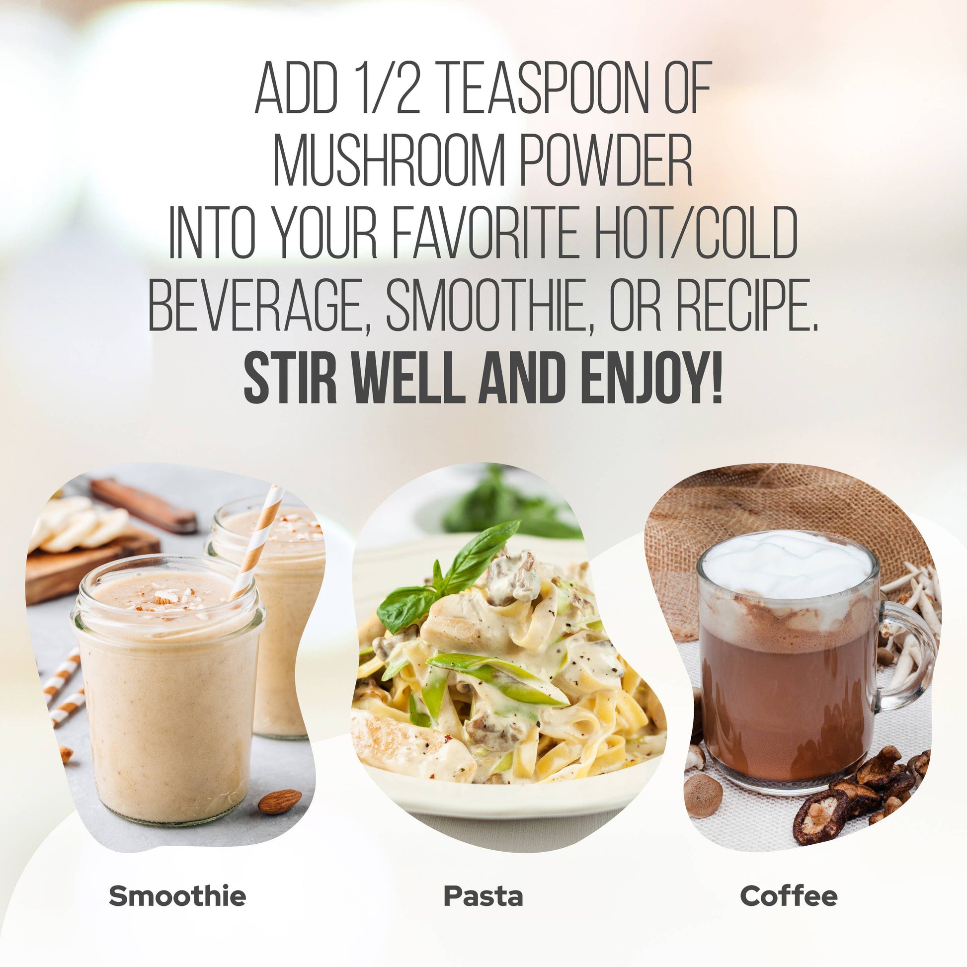 Organic Titan 10 Full-Fruiting Mushroom Powder: 3oz Bag