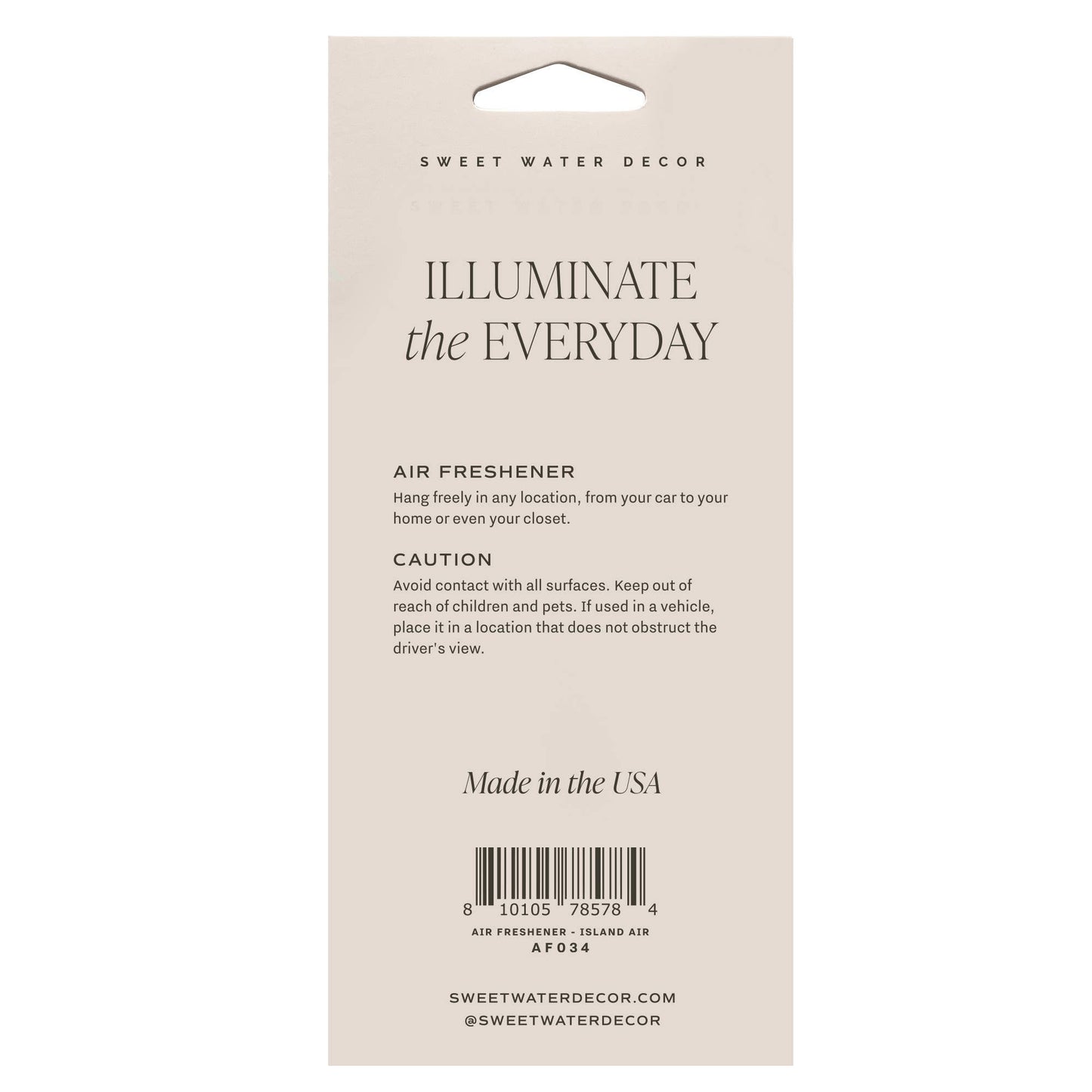 Island Air Hanging Air Freshener -