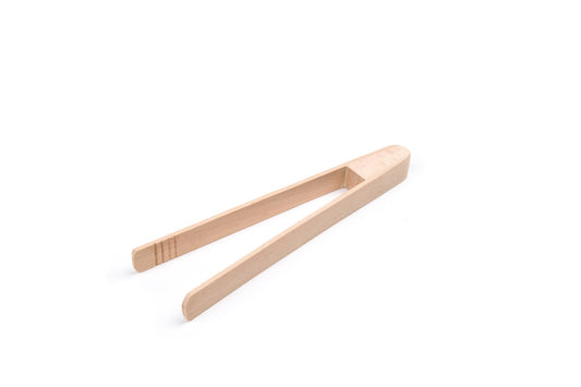 Toaster Tongs, Wood, 7.75"
