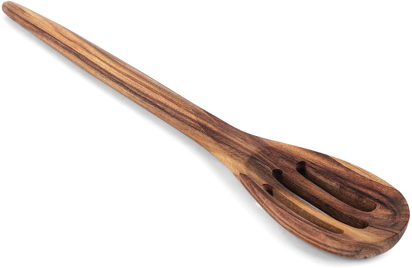 Ironwood Slotted Spoon Utensil for Cooking, Acacia, 12"
