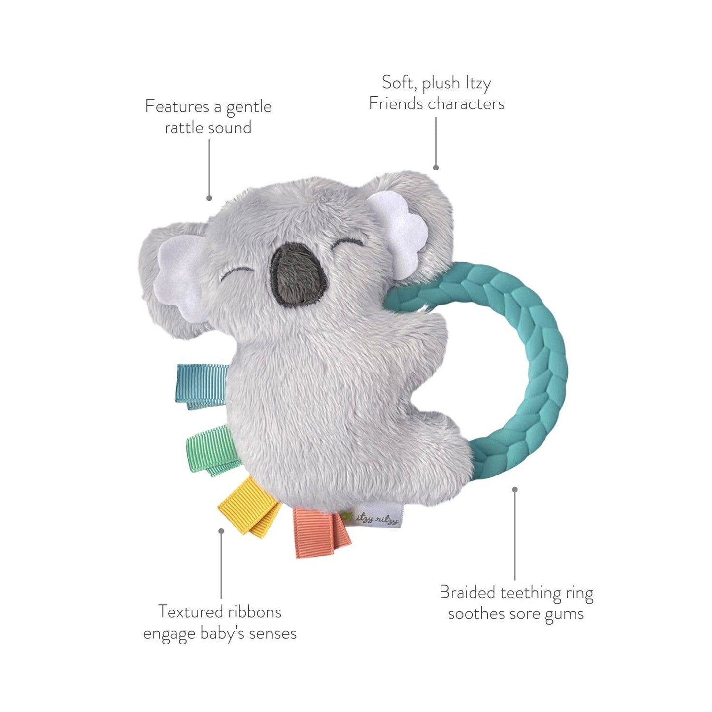 Sloth Ritzy Rattle Pal™ Plush Rattle Pal with Teether: Sloth