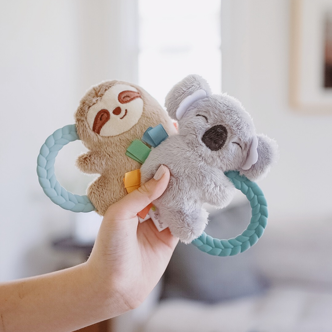 Sloth Ritzy Rattle Pal™ Plush Rattle Pal with Teether: Sloth