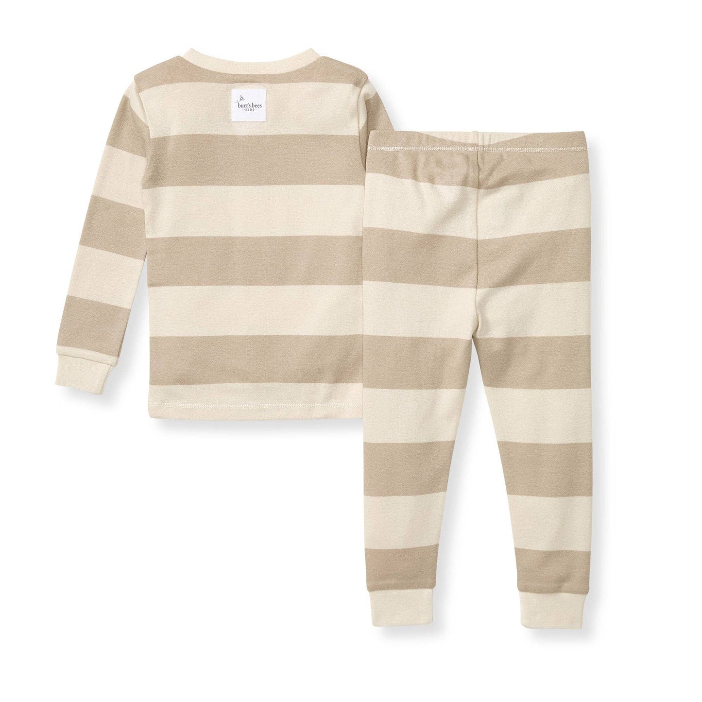 Oat Rugby Stripe infant PJ Set: Oat