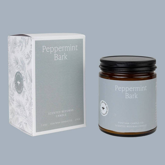 Peppermint Bark Essential Oil Beeswax Jar Candle: Non - Toxic - Market 12