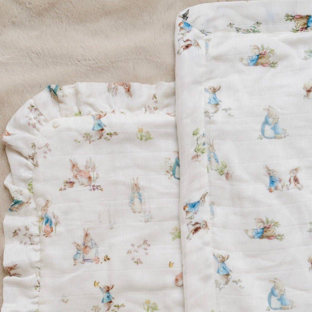 Peter Rabbit™ Bamboo Rayon Muslin/Lush Mini Blanket – Girl - Market 12