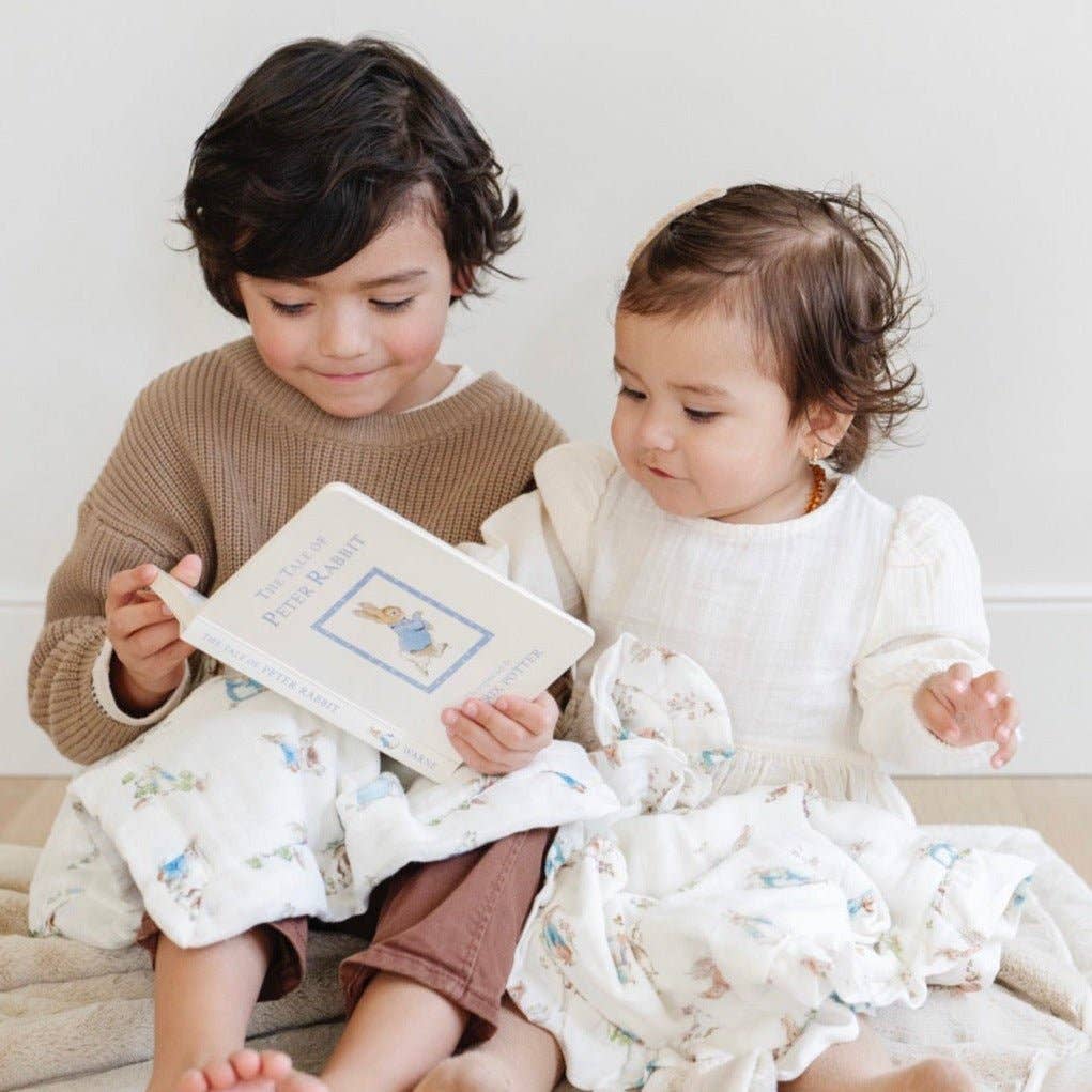 PETER RABBIT™ BAMBOO RAYON MUSLIN/LUSH MINI BLANKETS: Boy - Market 12