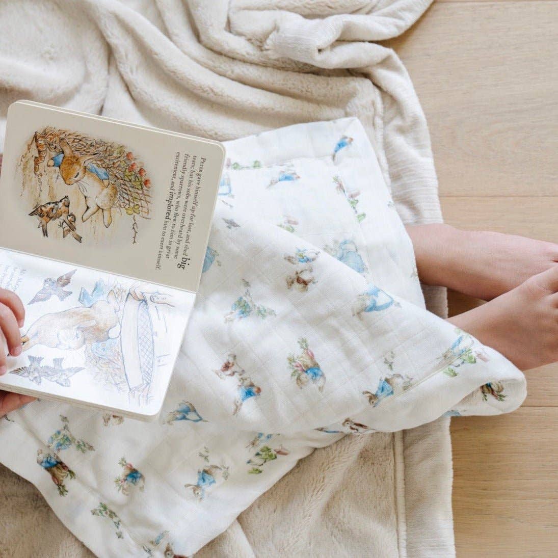 PETER RABBIT™ BAMBOO RAYON MUSLIN/LUSH MINI BLANKETS: Boy - Market 12