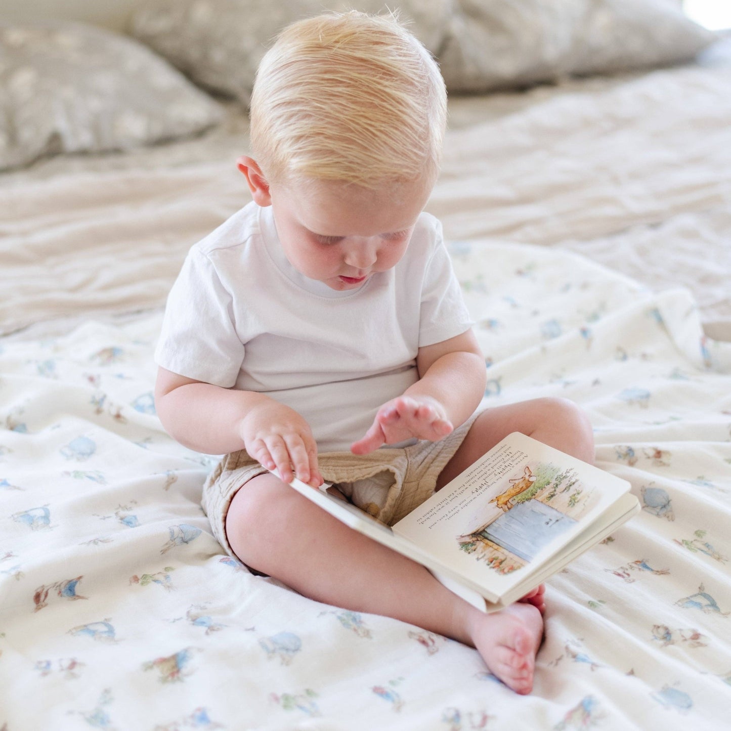 Peter Rabbit™ Boy Bamboo Rayon Muslin/Lush Blanket - Market 12