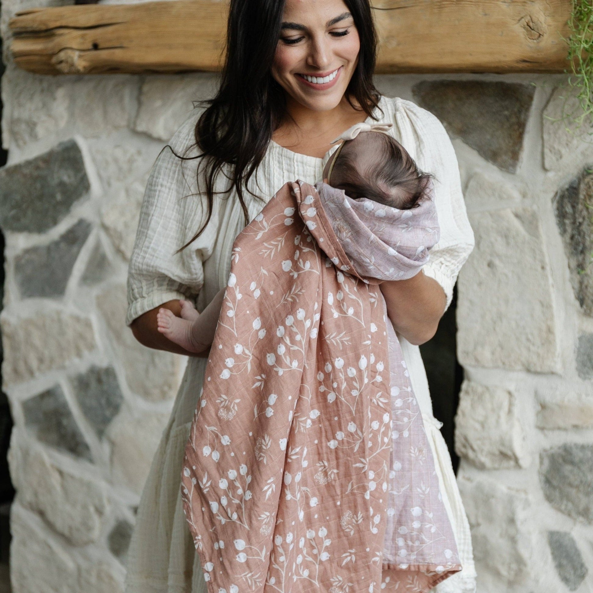 Pine COTTON MUSLIN 2 PACK SWADDLES - Market 12