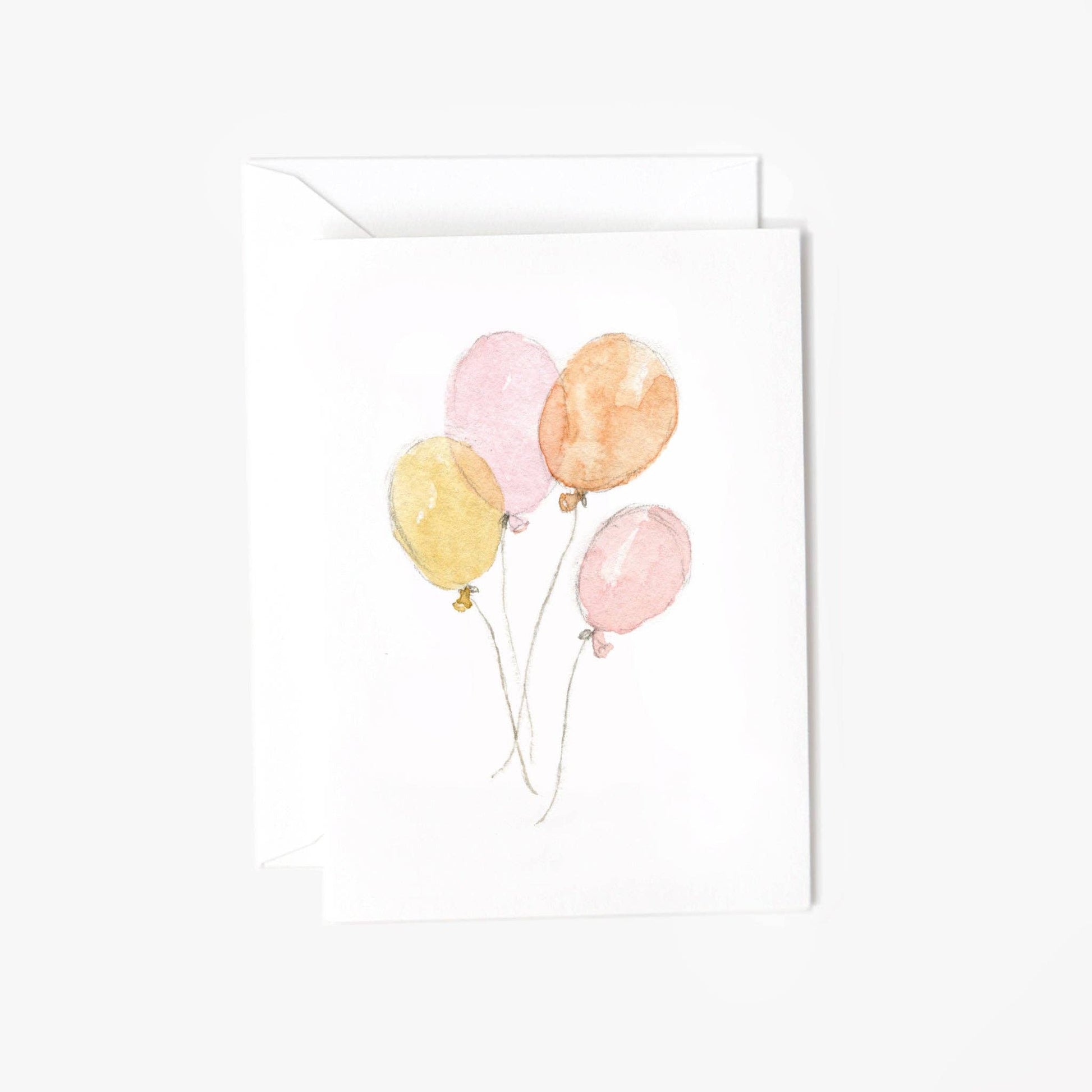 Pink balloons mini notecard - Market 12