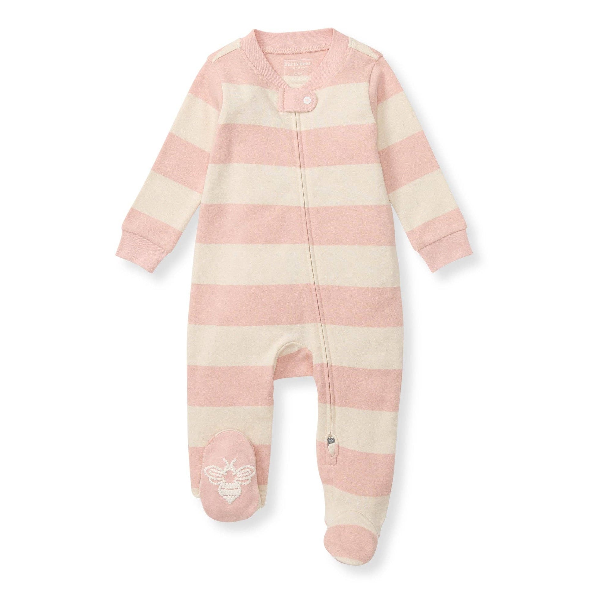 Pink Rugby Stripe Sleep & Play: Pink Sand - Market 12