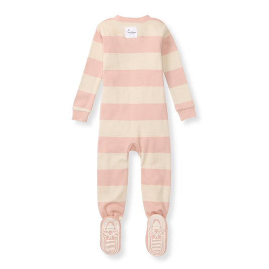 Pink Rugby Stripe Sleeper: Pink Sand - Market 12
