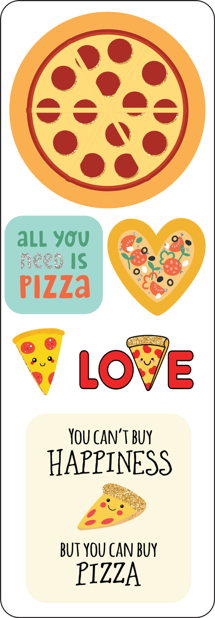 Pizza Party Sticker Set - Market 12