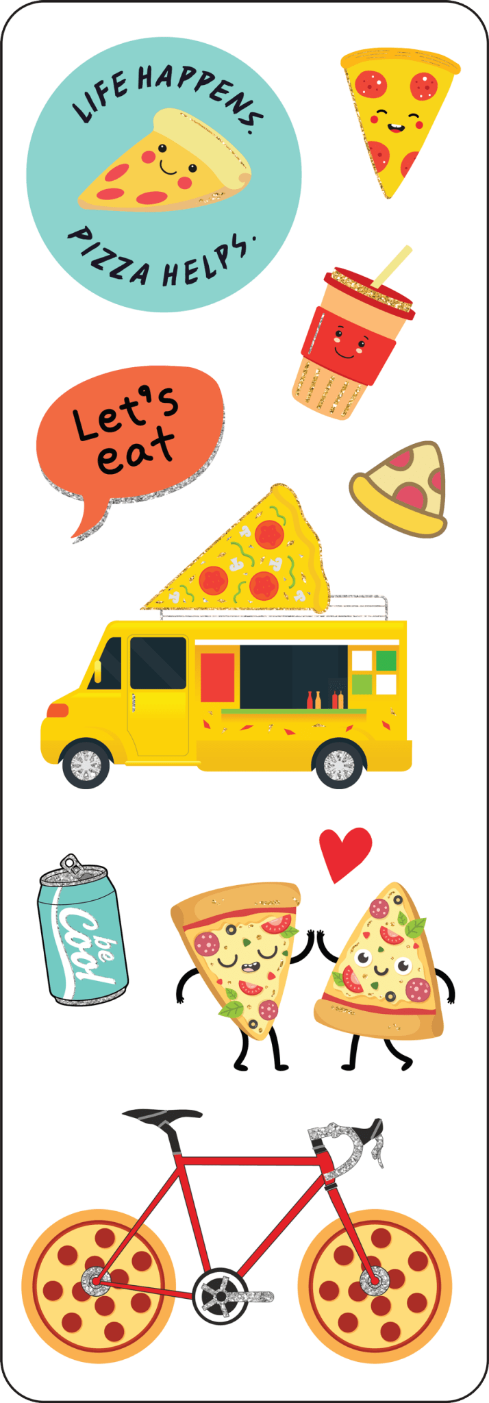 Pizza Party Sticker Set - Market 12