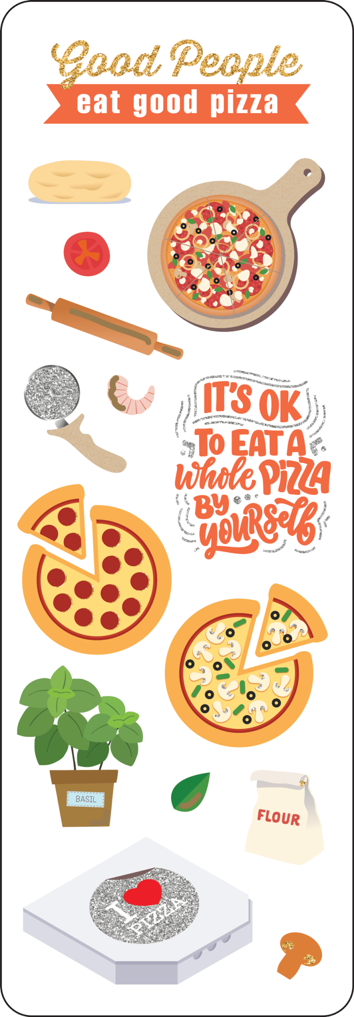 Pizza Party Sticker Set - Market 12