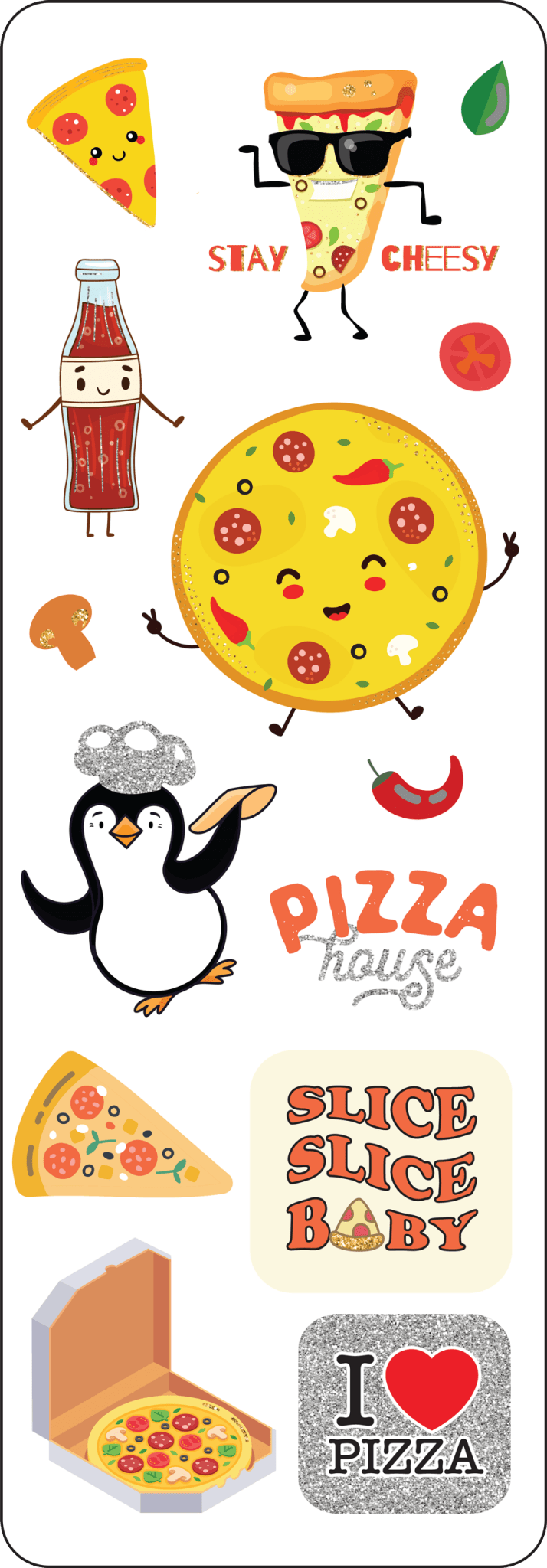 Pizza Party Sticker Set - Market 12