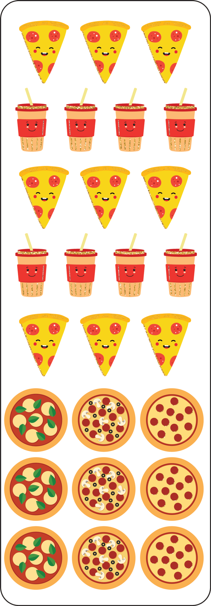 Pizza Party Sticker Set - Market 12