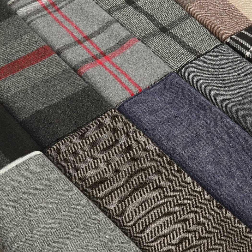 Plaid Herringbone Lightweight Cashmere Feel Scarf : 04 - 06, One size - Market 12