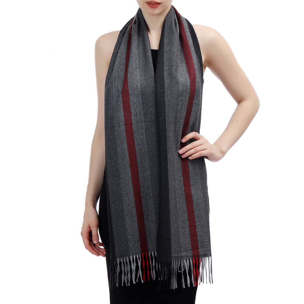 Plaid Herringbone Lightweight Cashmere Feel Scarf : 04 - 06, One size - Market 12