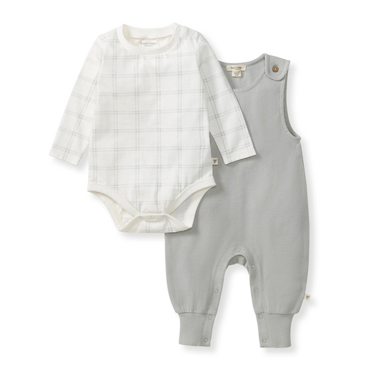 Plaid Infant Boy Jumpsuit & Bodysuit Set: Hazy - Market 12