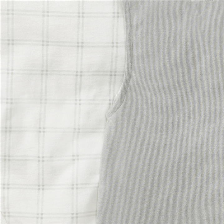 Plaid Infant Boy Jumpsuit & Bodysuit Set: Hazy - Market 12