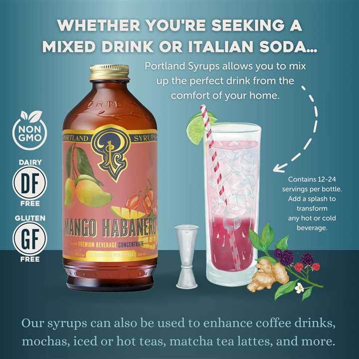Portland Syrups Mango Habanero Syrup 12oz - Market 12