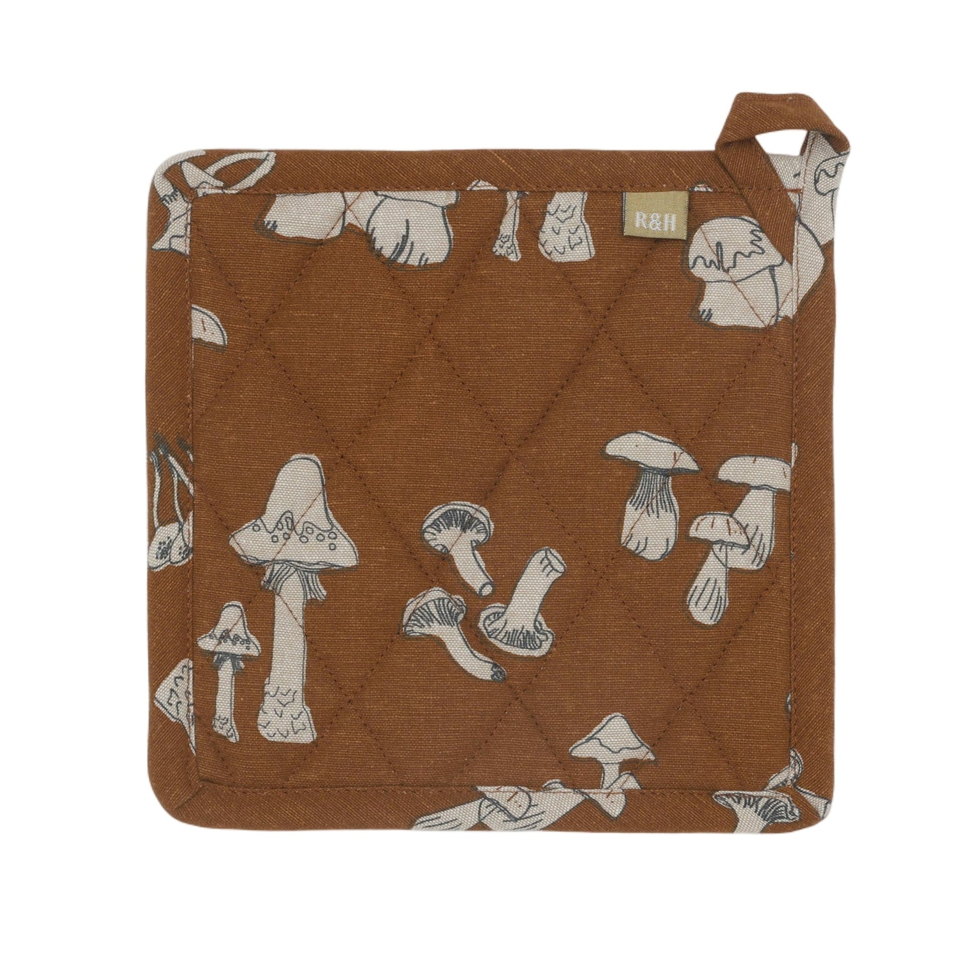 Pot Holder Trivets - Mushroom - Rust - Market 12