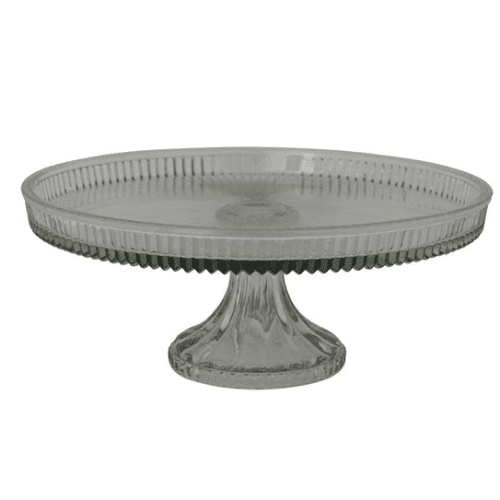 Pressed Glass Pedestal with Lip - Market 12