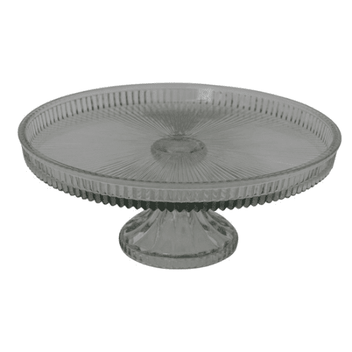 Pressed Glass Pedestal with Lip - Market 12