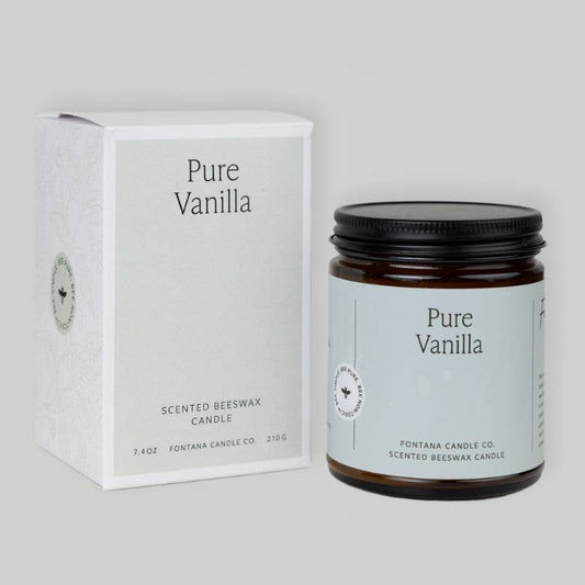 Pure Vanilla Essential Oil Beeswax Jar Candle: Non - Toxic - Market 12