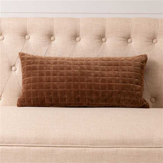 Quilted Velvet Lumbar Pillow - Market 12