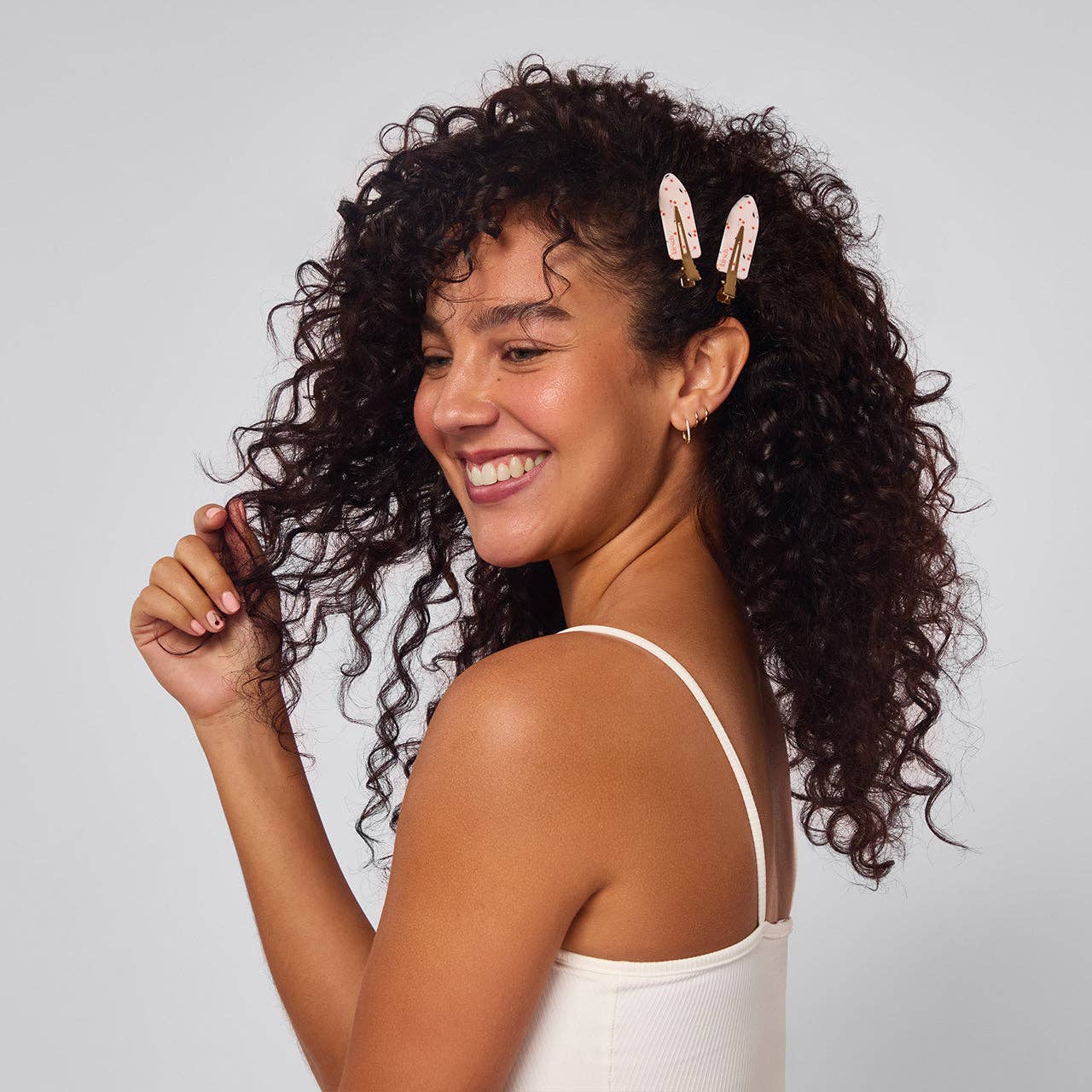 Recycled Plastic Creaseless Clips 4pc Set - Cherry Print - Market 12