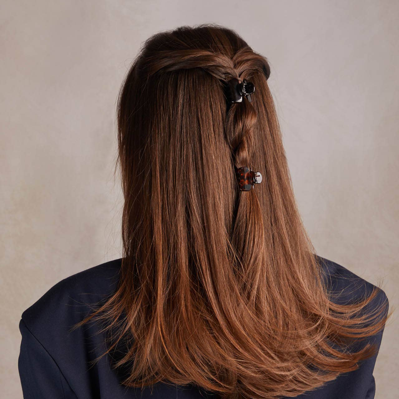 Recycled Plastic Mini Puffy Claw Clips 6pc Set - Black/Tort - Market 12