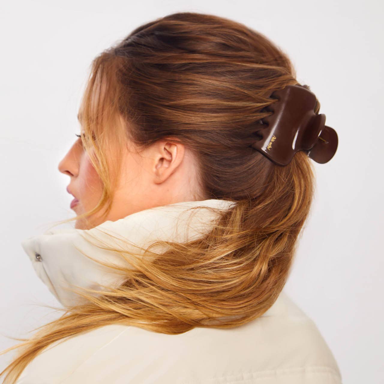 Recycled Plastic Puffy Cloud Clip 1pc - Chocolate - Market 12