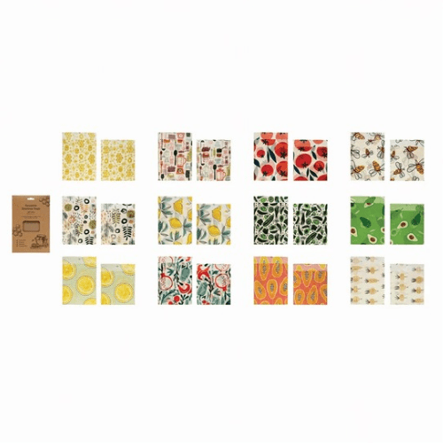 Reusable Fabric Food Bags S/2 10"H & 8 - 3/4"H - Market 12