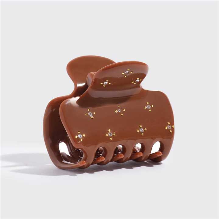 Rhinestone Medium Puffy Claw Clip - Market 12