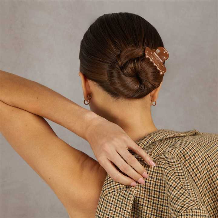 Rhinestone Medium Puffy Claw Clip - Market 12