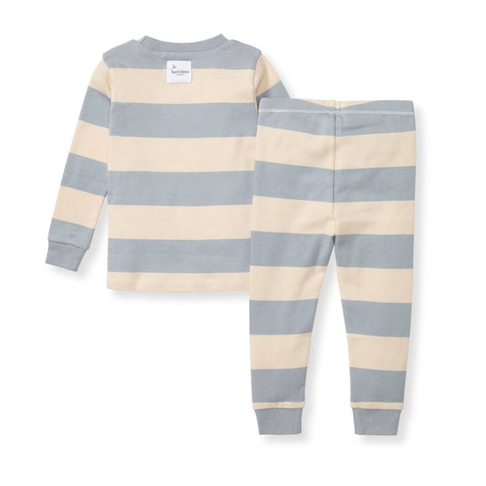 Rugby Stripe Toddler PJ Set: Quarry - Market 12