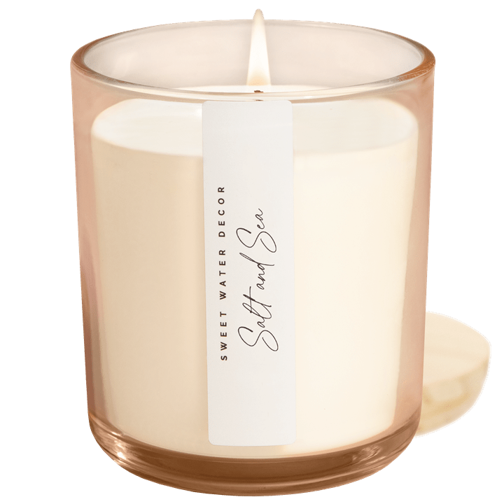 Salt and Sea 12 oz Tinted Candle - Sweet Water Decor - Market 12