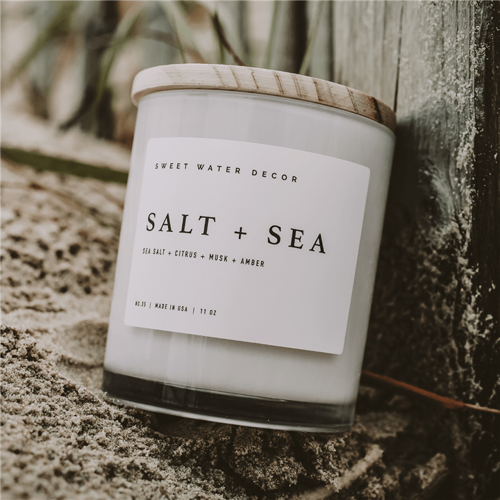 Salt + Sea 11 oz Soy Candle - Sweet Water Decor - Market 12