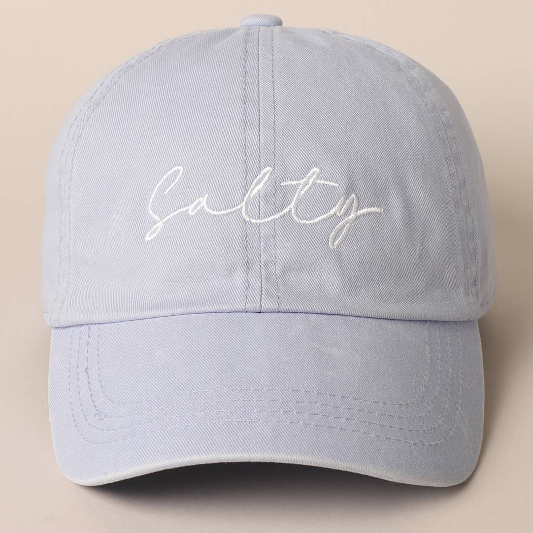 Salty Lettering Embroidery Baseball Cap: CLAY, One Size - Market 12